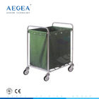 AG-SS013 تجهیزات تجاری لباسشویی چرخ دستی فولادی ضد زنگ با کیسه گرد و غبار قابل شستشو