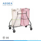 AG-SS019 با دو کیسه رنگی مختلف، بیمارستان در حال حرکت زباله چرخ دستی است