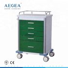 AG-GS001 سبز تیره سبز پوشش قدرت فولاد 5 کشو پزشکی واگن بیمارستان ذخیره سازی