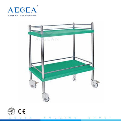 AG-SS053A اتاق عمل از جنس فولاد ضد زنگ رنگ اختیاری بالینی ابزار صندلی چرخ دستی